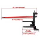 47  3 Point Hay Bale Spear Receiver Hitch Cat 1 Tractor W gooseneck Ball 3000 Lb