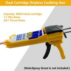 Double Caulking Gun dual Epoxy Gun For 400 Ml 13 5 Fl Oz 1 1 Mix Ratio  manua   