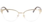 Versace 1255-b 1339 Eyeglasses Women s Gold brown gold Medusa Logo Optical Frame