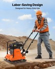 6 5hp Gas Plate Compactor  21x16in  4047lb Force  5700vpm  For Soil Asphalt