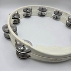  sound  Percussion Labs Baja Double Row Tambourine Silver Jingles 10 Inch