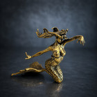 Handmade Metal Mermaid Figurine Spanish Vintage Style Brass Nautical Decor 3  