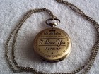 Steampunk Pocket Watch   Vintage Style  Very Gold Color   to My Son I Love You  