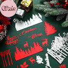 Christmas Metal Dies Cuts For Card Making Merry Christmas Tree Elk Words Die Cut