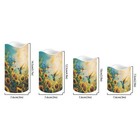 Art Sunflower Hummingbird Flameless Candles For Outdoor Indoor Color Changing   
