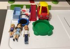 Vintage  Little Tikes Blue Roof Doll House Toy With Accessories