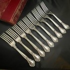 Chantilly Gorham Silver Forks Place Dinner Set Of Nine  9  Sterling Silver  7 