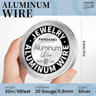 Craft Wire 20 Gauge 98 Feet  Silver Wire For Jewelry Making  Aluminum Wire For C