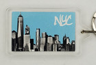 Vintage Nyc New York City Skyline Two Sided Souvenir Acrylic Keychain Keyring