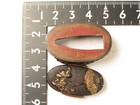 Antique Sword Fittings Shakudo Edo Era Katana Fuchi Kashira Fitting