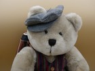 1985 Bearland Golfer 16    Teddy Bear Jointed Plush Stuffed Animal Golf Vintage