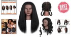 16  Human Hair Mannequin Head For Cosmetology Practice With Tools   Clamp