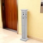 44 09   Stainless Steel Outdoor Standing Cigarette Butt Receptacle W  4 Screws