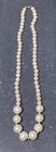 11mm   6mm Pearl Necklace 14k Gold Spacer Beads   Clasp-18 -luscious Vtg Classic