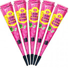 Golecha Henna Mehandi Temporary Tattoo Body Art Kit - Pink -12 Cones