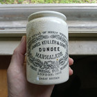 1880 Privy Dug James Keiller Dundee Marmalade Pottery Jelly Jar Underglaze Print
