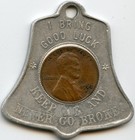 1960-d Washington District Of Columbia Dc Encased Cent Penny Good Luck Token