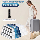 Travel Vacuum Bags For Luggage With Portable Electric Pump vacuum Seal Bags For