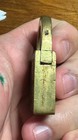 Vintage Unbranded F3 Brass Pad Lock - No Key Odd Rare - Estate Found  g91