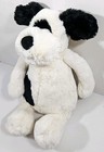 Jellycat London Bashful Puppy Dog Soft Stuffed Animal Black White 12  Plush