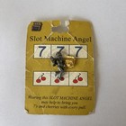 Slot Machine Angel Vintage Pin Gold Silver Tone Made Usa Original Card Vegas