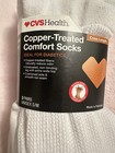 Cvs Copper Treated Diabetic Socks Crew Length S  m 3 Pair White