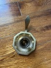 Vintage Brass Candlestick Octagon Base  Chamberstick Taper Holder Colonial