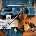 Full-size 4 4 Solid Wood Violin Fiddle  Spruce Top  2 Bows  Case  Rosin And More