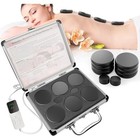 12 Piece Hot Stone Massage Kit W  Heating Box Essential Oil Therapy Spa Stones