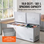 Chest Freezer 19 8 Cu ft   561 L Large Deep Freezer   4 Removable Baskets Iced