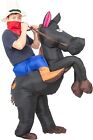 Inflatable Cowboy Costume Adult Western Horse Rider Fancy Dress Halloween Party