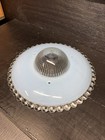 A Beautiful Vintage Art Deco Lt Blue Frosted Glass Ceiling Style Lamp Shade
