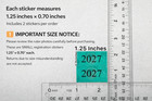 California Dmv Cvra 2027 Sticker     Green   Commercial Vehicle Weight Decal 2027
