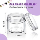 50 Pieces 20g Empty Clear Plastic Pot Jars With Lids Round Cosmetic Sample