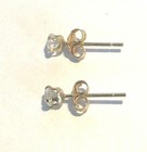 Brand New 14k Gold 3mm Dia Baby Stud Earrings