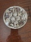 Vintage Large Clear Thick Glass 3-footed Floral Flower Frog 13-holes 4 75  Wide