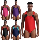Us  Men s Sleeveless Tank Bodysuit Gymnastics Athletic Leotard Wrestling Singlet