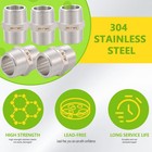2pcs Hex Nipple 1  X 1  Male Pipe Fittings 304 Stainless Steel 1  Npt Threaded