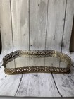    vintage 16    X 11    Brass Gold Floral Filigree Mirror Vanity Perfume Makeup Tray