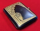 Toledo Gold On Black Metal Cigarette Case