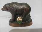 Vintage Yellowstone National Park Grizzly Bear Souvenir Copper  Old Faithful Old