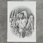 Original Graphite Nude Male Painting     Fine Art Drawing