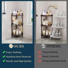Corner Shower Caddy Stand - 3 Tier Shower Organizer With Soap Holder  Tall Fl   