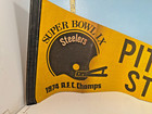 1974 Pittsburgh Steelers Afc Champs Super Bowl Football Pennant