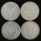 1878 7tf Morgan Dollar 4-coin Lot Early Silver Dollars 1878-s 1879 1880     T20