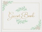Rileys Wedding Guest Book 9 x7  Hardcover 128 Pages Floral Classic  White Golden