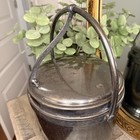 Vtg Apollo Bernard Rice   s Sons Hinged Roll Lid Glass Insert Ice Bucket Art Deco