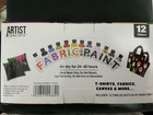 Fabric Paint Set 12 Colors   Non-toxic  Clothes T-shirt Canvas More  New In Box