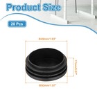 20 Pcs Black Round Plastic Hole Plugs  50mm  1 97   Od
