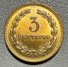 1974 El Salvador 3 Centavos Coin - Excellent Condition
